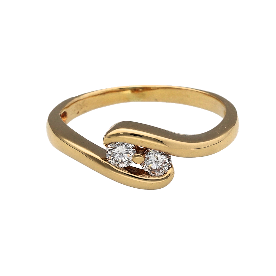 18ct Gold & Diamond Wrap Around Ring