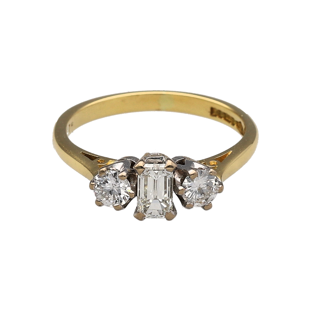 18ct Gold & Diamond Trilogy Ring