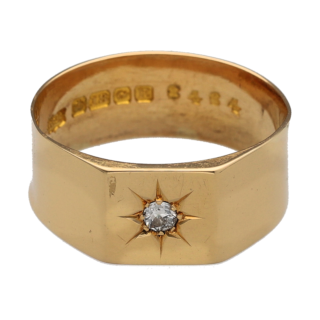 18ct Gold & Diamond Signet Ring