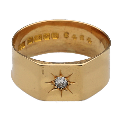 18ct Gold & Diamond Signet Ring