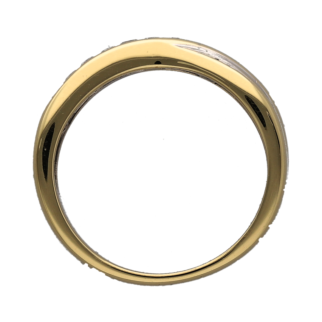 18ct Gold & Diamond Crossover Band Ring