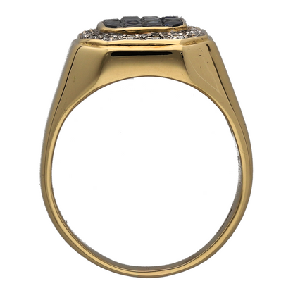 18ct Gold Diamond & Sapphire Signet Ring