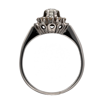 18ct White Gold & Diamond Cluster Ring