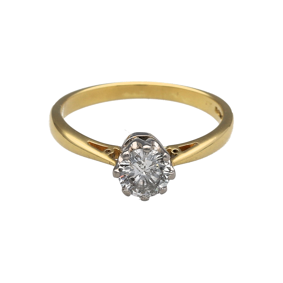 18ct Gold & Diamond Solitaire Ring