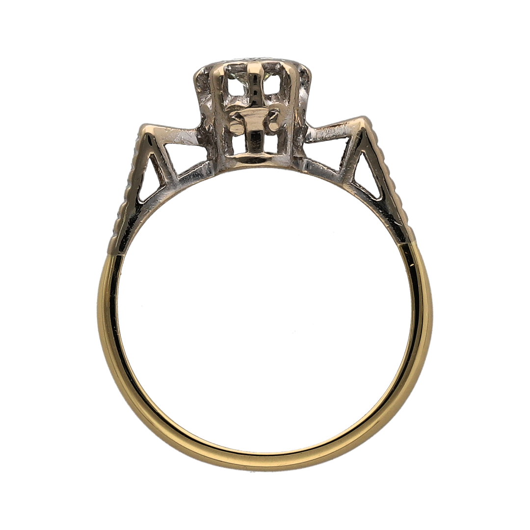 18ct Gold & Platinum Diamond Solitaire Ring