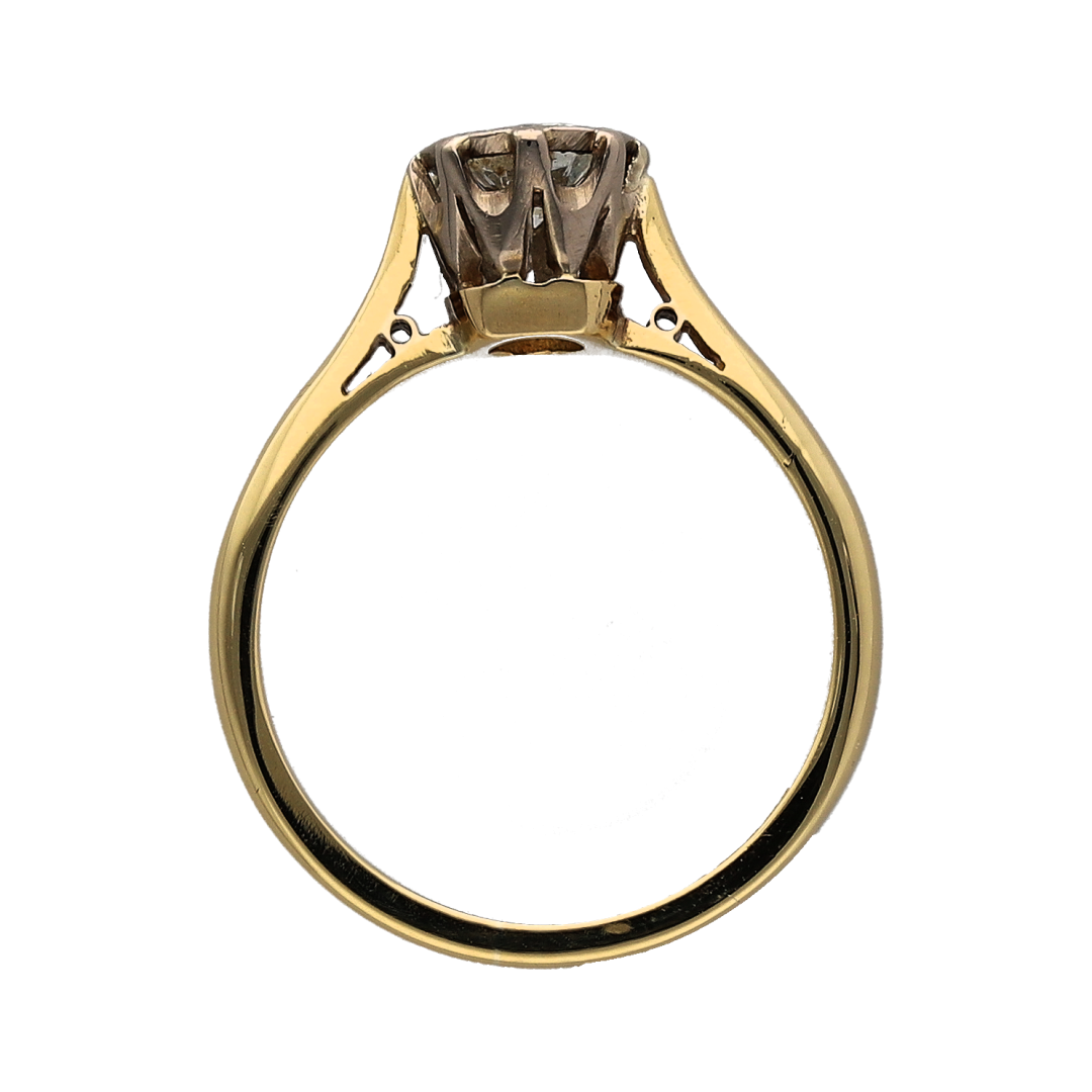 18ct Gold & Platinum Diamond Solitaire Ring