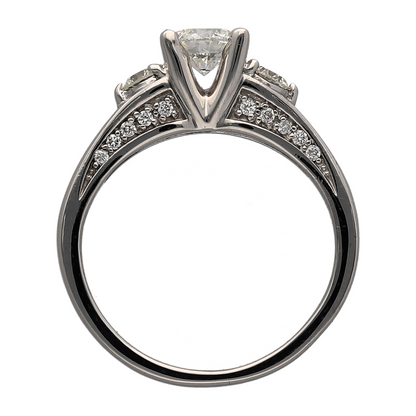 18ct White Gold & Diamond Trilogy Ring