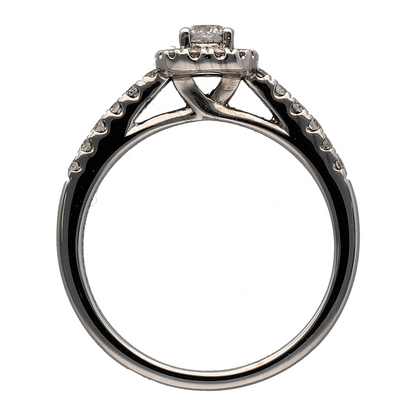 18ct White Gold & Diamond Cluster Ring