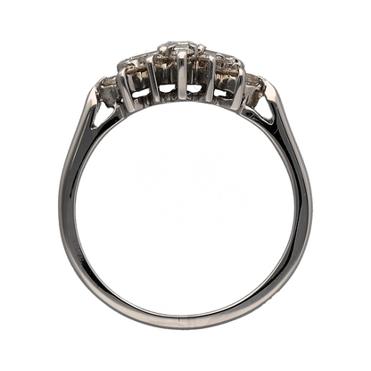 18ct White Gold & Diamond Cluster Ring
