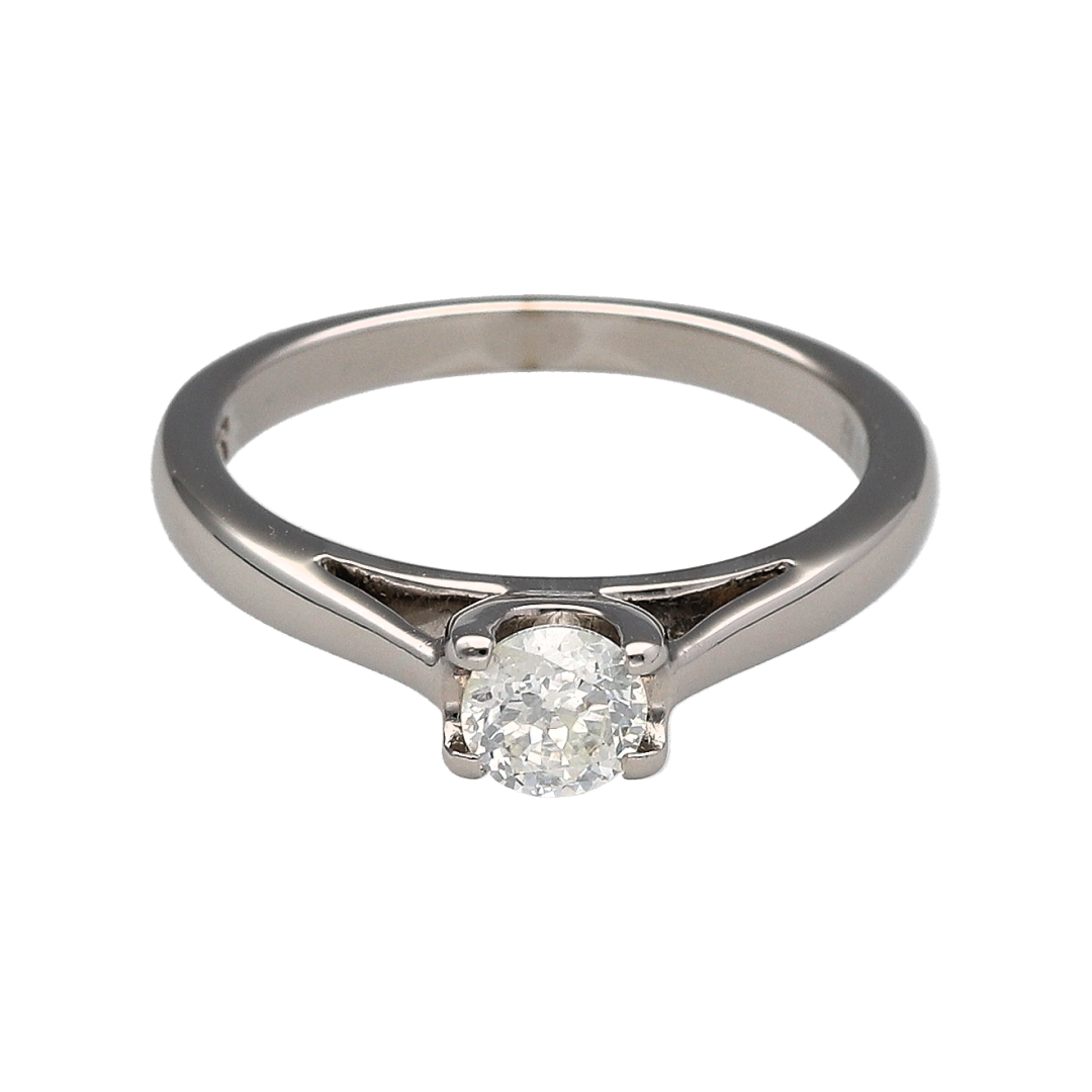 18ct White Gold & Diamond Solitaire Ring