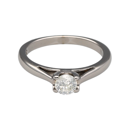 18ct White Gold & Diamond Solitaire Ring