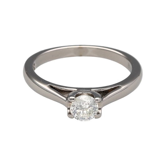 18ct White Gold & Diamond Solitaire Ring