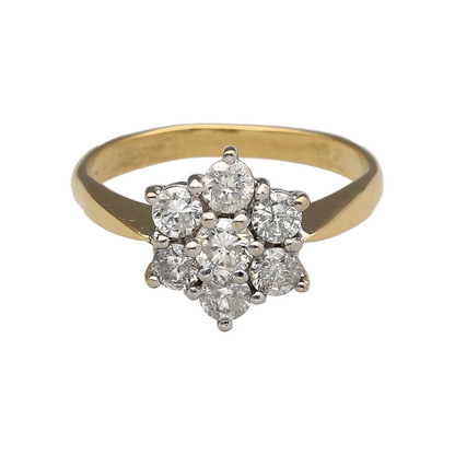 18ct Gold & Diamond Flower Cluster Ring