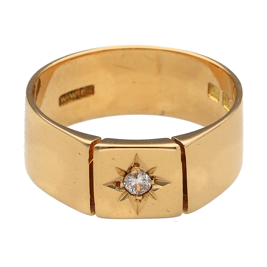 18ct Gold & Diamond Signet Ring