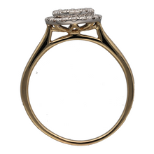 Load image into Gallery viewer, 14ct Gold &amp; Diamond Illusion Set Halo Cluster Ring
