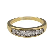 Load image into Gallery viewer, 18ct Gold &amp; Diamond Set Seven Stone Band Ring
