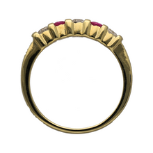 Load image into Gallery viewer, 18ct Gold Diamond &amp; Ruby Set Band Ring
