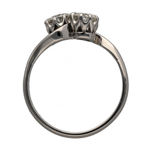 Load image into Gallery viewer, 18ct White Gold &amp; Platinum Diamond Set Double Twist Ring
