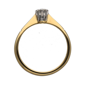 18ct Gold & Platinum Diamond Set Solitaire Ring