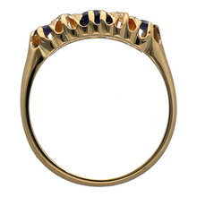 Load image into Gallery viewer, 18ct Gold Diamond &amp; Sapphire Set Chester Hallmarked Vintage Ring
