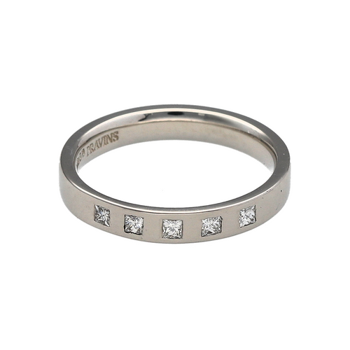 Platinum & Diamond Set Band Ring