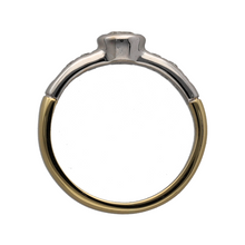 Load image into Gallery viewer, 18ct Gold &amp; Diamond Rubover Set Solitaire Ring
