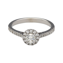 Load image into Gallery viewer, 18ct White Gold &amp; Diamond Set Halo Ring
