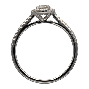 18ct White Gold & Diamond Set Halo Ring