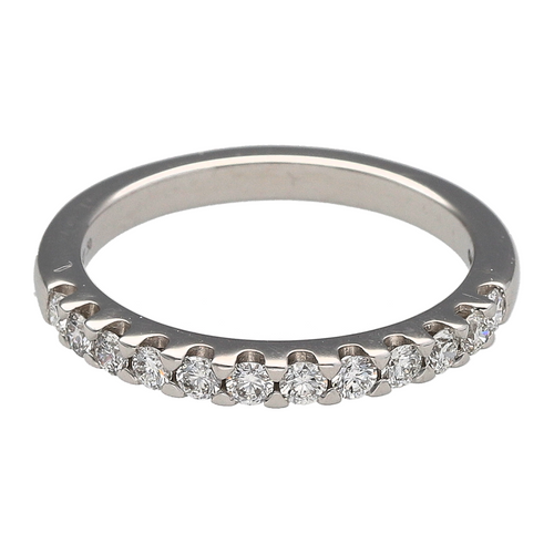 18ct White Gold & Diamond Set Band Ring