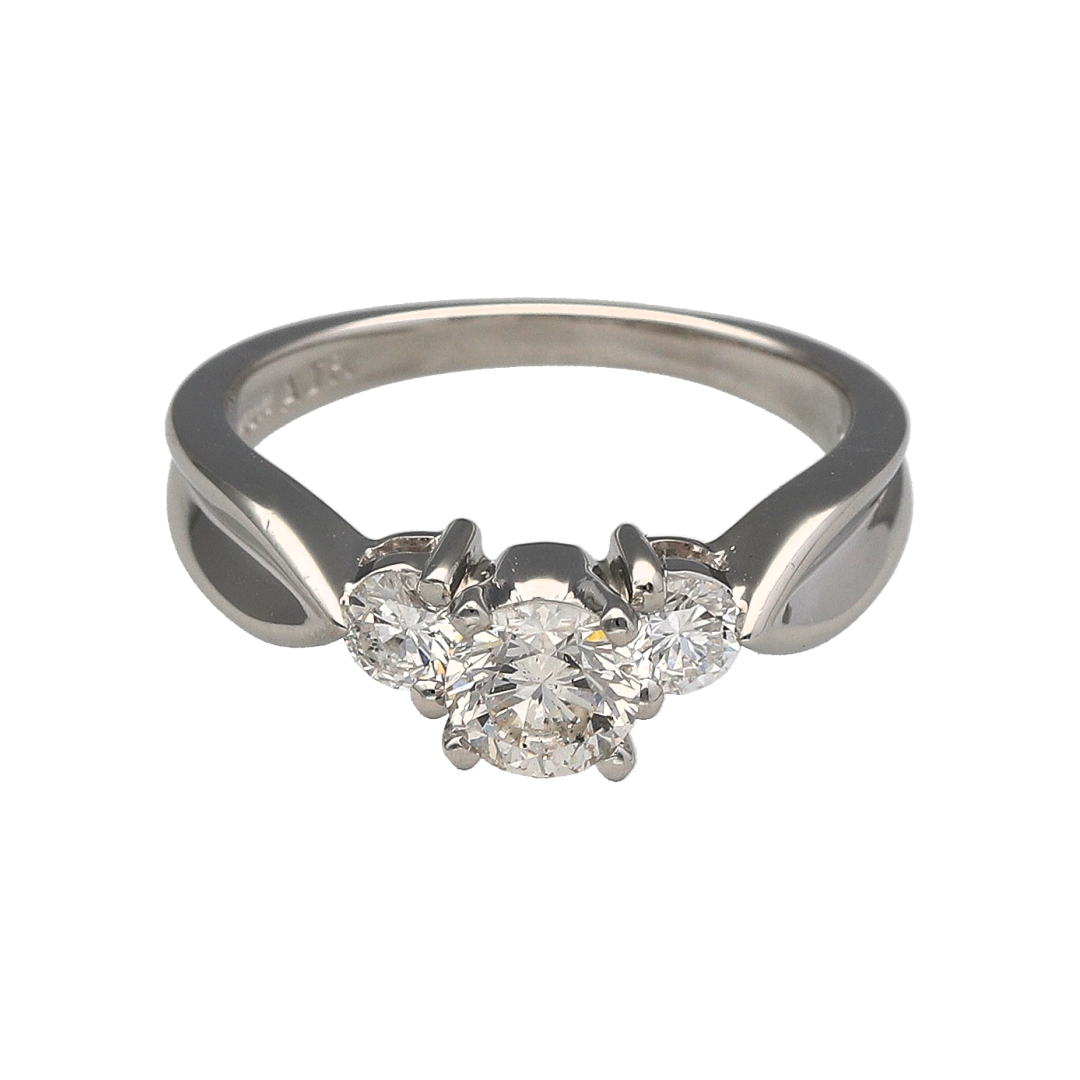 Platinum & Diamond Set Trilogy Ring