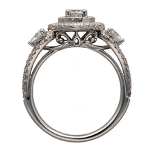 Load image into Gallery viewer, 14ct White Gold &amp; Diamond Set Halo Cluster Ring
