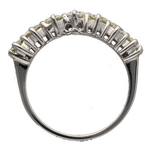 18ct White Gold & Diamond Set Seven Stone Band Ring