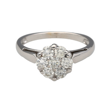 Load image into Gallery viewer, 18ct White Gold &amp; Diamond Set Illusion Cluster Solitaire Ring
