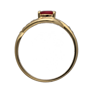 18ct Gold Diamond & Ruby Set Ring
