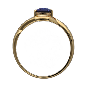 18ct Gold Diamond & Sapphire Set Ring