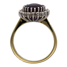 Load image into Gallery viewer, 18ct Gold Diamond &amp; Amethyst Set Cluster Ring

