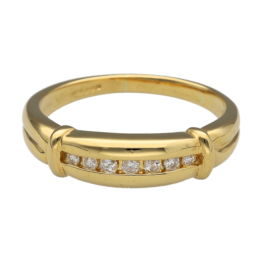 18ct Gold & Diamond Set Band Ring