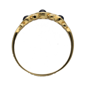 18ct Gold Diamond & Sapphire Set Band Ring