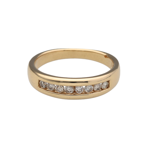 9ct Gold & Diamond Set Band Ring