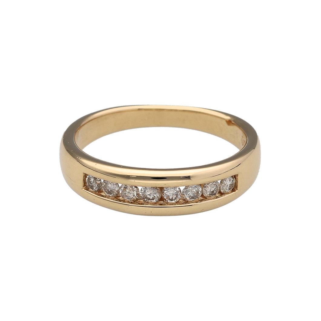 9ct Gold & Diamond Set Band Ring