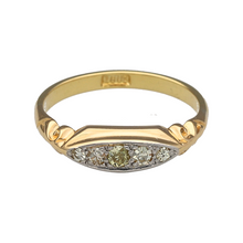 Load image into Gallery viewer, 18ct Gold &amp; Diamond Set Vintage Boat Ring
