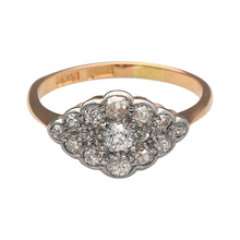 Load image into Gallery viewer, 18ct Gold &amp; Platinum Diamond Set Art Deco Style Ring
