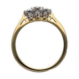 18ct Gold & Diamond Set Trilogy Ring