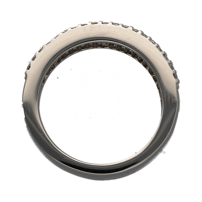 Platinum & Diamond Set Three Row Band Ring