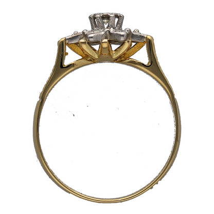 18ct Gold & Diamond Set Flower Cluster Ring
