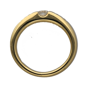 18ct Gold & Diamond Set Solitaire Ring