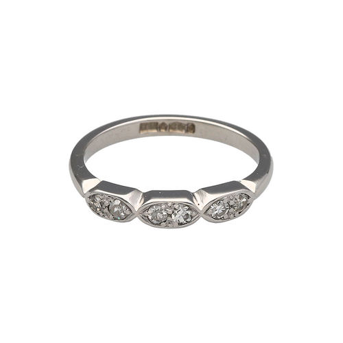 Platinum & Diamond Set Band Ring