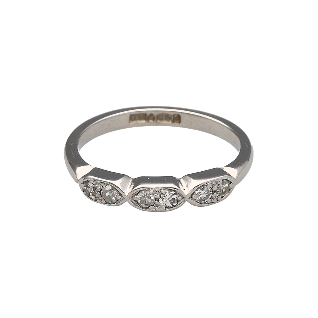 Platinum & Diamond Set Band Ring