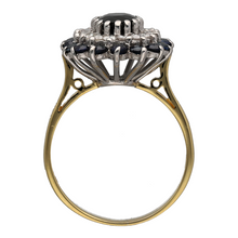 Load image into Gallery viewer, 18ct Gold Diamond &amp; Sapphire Set Cluster Ring
