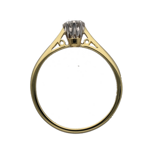 18ct Gold & Diamond Set Solitaire Ring